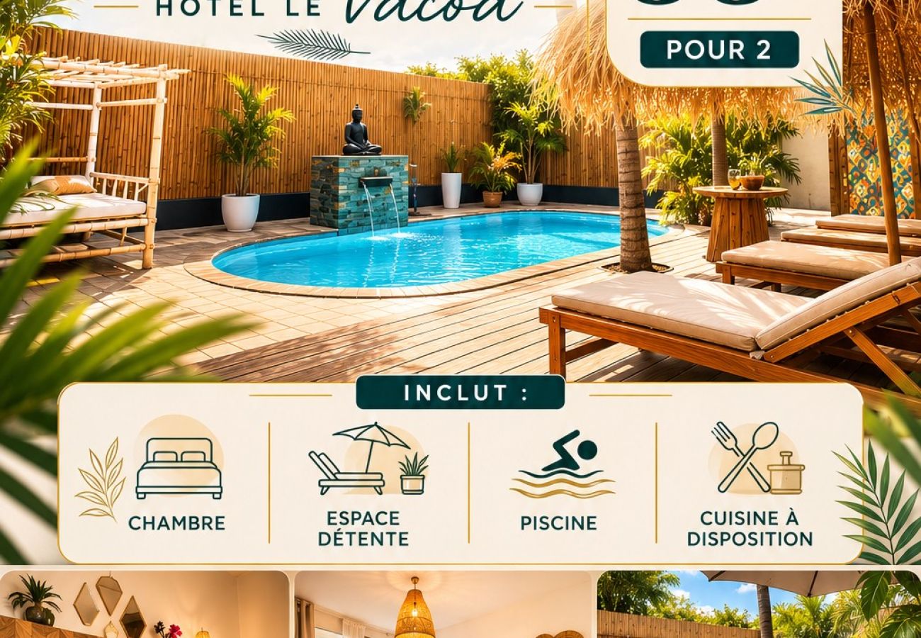 Aparthotel à Saline les Bains - 11 - LE VACOA - CHAMBRE 11  ETG G